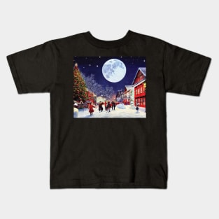 Christmas in old town London - Scene 6 Kids T-Shirt